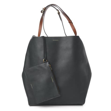 BURBERRY Calfskin Medium Grommet Hobo Dark Emerald